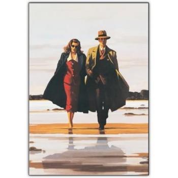 Artopweb Panel Decorativo con Diseño Vettriano The Road To Nowhere, Madera, Multicolor, 55x1.8x80 cm
