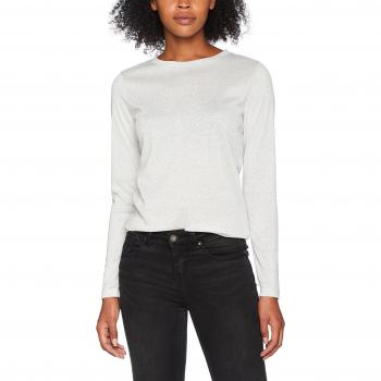 ONLY Onlsilvery L/s O Neck Lurex Top Jrs, Camisa Manga Larga para Mujer, Gris