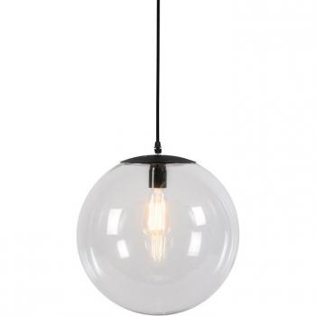 Lámpara colgante transparente 35cm bombilla-WiFi-A60 - PALLON, moderna, vidrio/acero, alargada, adecuada para LED, máxima potencia 1 x 4.9 Watt