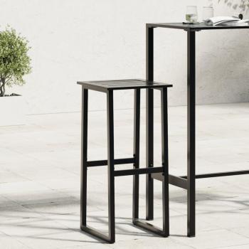 Taburetes de bar vidaXL 4 unidades acero negro 38x38x80 cm