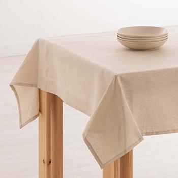 Mantel Antimanchas Lino 100% Fresno 350x150 cm - Mantel Mesa Rectangular Hidrófugo de Calidad en Varias Medidas para Interior y Exterior, No traspasan Líquidos, Made in Spain