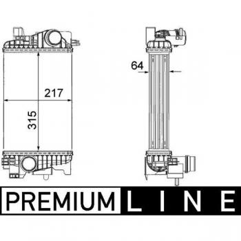 Radiador de aire de admisión e intercooler MAHLE ORIGINAL CI 263 000P