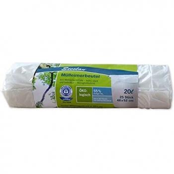 1x25 Secolan Mülleimerbeutel 20 l extra stark blanco