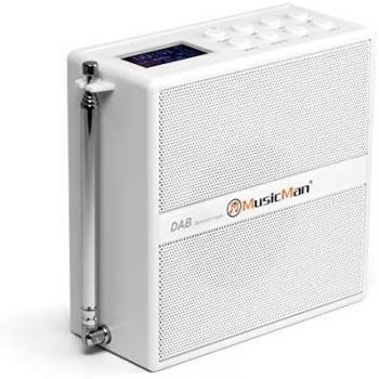 MusicMan Dab+ Socket Soundstation BT-X51 con Radio Dab+ y FM, Bluetooth, Pantalla LCD, AUX-IN, Ranura para Tarjeta MicroSD, función de Reloj y Alarma - Altavoz portátil Bluetooth BT-X51