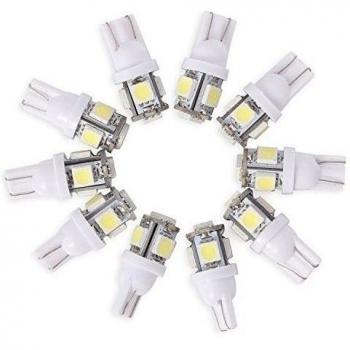 Neuftech® 10 X Bombilla T10 5 LED 5050 SMD 12V Luz Coche Trasera Lámpara,Blanco