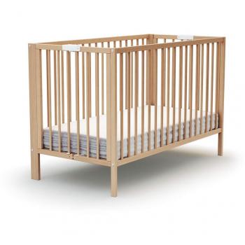 Ateliers T 4 Ibérica 50016410KIT - Cuna plegable con laterales fijos, 100% haya, somier 60 x 120 cm