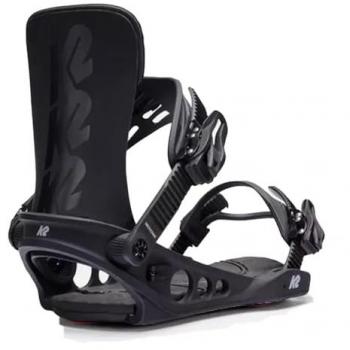 K2 Meridian Black M - Fijaciones de snowboard para mujer, modelo 2023, color negro, talla M
