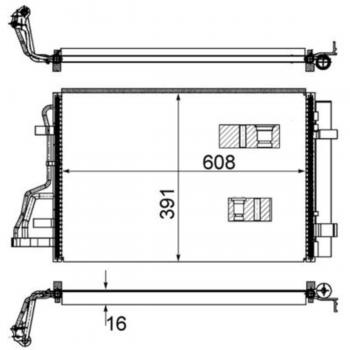 Condensador de aire acondicionado MAHLE AC 697 000S