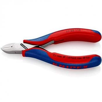 KNIPEX 77 02 115 Alicate de corte diagonal para electrónica con fundas en dos componentes 115 mm