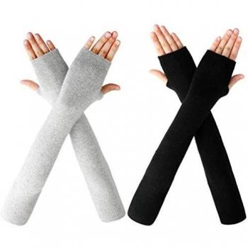 VBIGER Mujer Calentador Brazo Guantes de Invierno Suave Manguitos Guantes sin Dedos