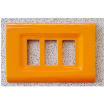 Placas ABS Serie Magic Elite Bticino Compatibles Color Naranja - 5 Foros