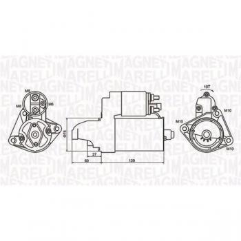 MAGNETI MARELLI Starter 063721050010 - Motor de arranque, compatible con vehículos específicos, alta eficiencia, diseño compacto, fácil instalación
