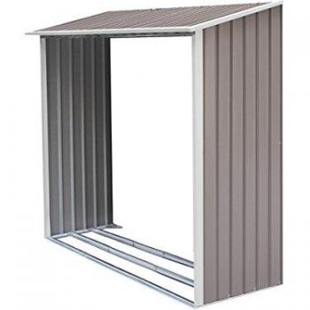 Leñero para Caseta Metália Dallas 5,29 m² - Gris