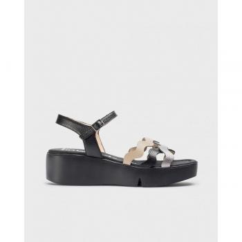 Wonders - Sandalias de plataforma de mujer de piel con plataforma ANDY Multicolor