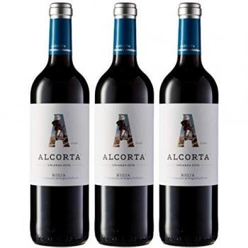 Alcorta - D.O.C.- Rioja Crianza Tinto - Pack de 3 botellas x 0,75 L - Total: 2.25 L