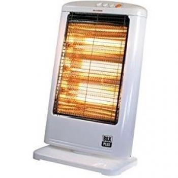 BOX PLUS Estufa HALOGENA OSCILANTE Blanca 400/800/1200W