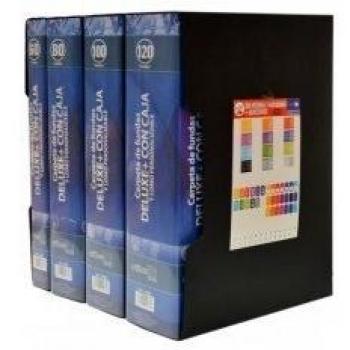 Carpeta de 80 Fundas A4 Deluxe con Caja