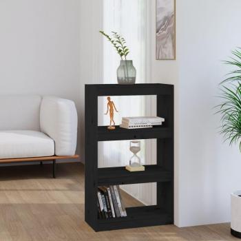 Estantería/divisor de espacios madera de pino 60x30x103,5 cm en colores Marrón, Blanco y Gris - Mueble de Almacenaje para Oficina, Estudio, Sala de Estar y Dormitorio