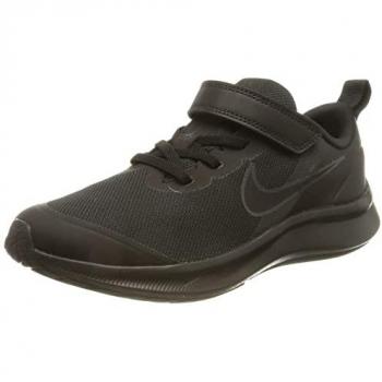 Nike Zapatillas Running Star Runner 3 PSV, Zapatillas de Gimnasia Unisex Niños, Color Negro/Humo oscuro/Gris, Talla 27.5 EU