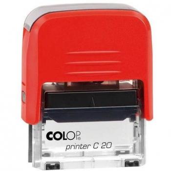 COLOP Printer C20 Copia Self-Inking Stamp with E/20 Replacement Pad 14x38mm Red