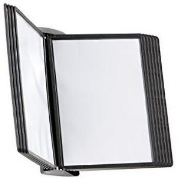 Durable 585401Clasificador de pared SHERPA® STYLE WALL 10, con 10 paneles de visión A4, negro