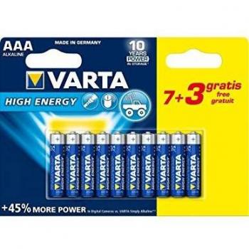 Baterías Alcalinas AAA Varta Longlife Power - Paquete de 10 Unidades (7+3 Gratis)