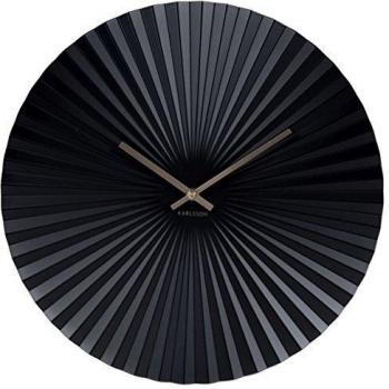 Reloj de Pared Karlsson Sensu Negro - Diseño Metálico Ø40cm, Moderno y Elegante
