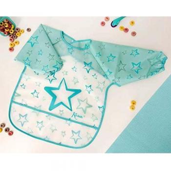 KIOKIDS BABERO IMPERMEABLE CON MANGAS AZUL