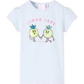 Camiseta infantil azul claro 128