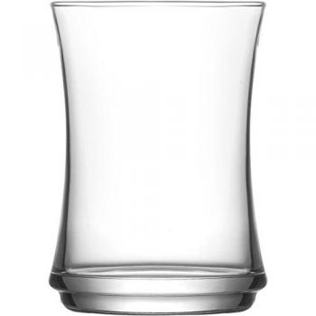 LAV - SET DE 6 VASOS VIDRIO 225CC GAMA LUNE - Set de Vasos Cristal Elegantes y Versátiles, Duraderos con Estilo Clásico, Diseño Transparente y Sofisticado, Ide