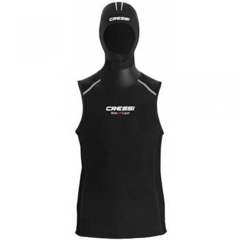 Cressi Chaleco Logo 5 Mm Negro Hombre Adulto, Cressi Rashguard Sin Mangas Logo 5 Mm, Cressi Base Layer Man 2.5mm - Traje Interior de Buceo en Neopreno