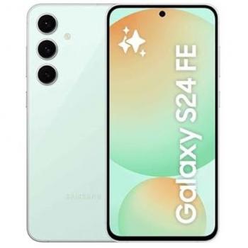 Samsung Galaxy S24 FE Smartphone con IA, Almacenamiento 256GB, Batería 4.700mAh, Pantalla 6.7 AMOLED 120Hz Full HD+, Color Verde Claro, Móvil Libre, 8