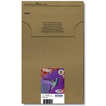 Epson C13T08074510 - Multipack 6 colores T0807 Claria Photographic Ink Embalaje Envío Fácil Epson, Ya disponible en Amazon Dash Replenishment