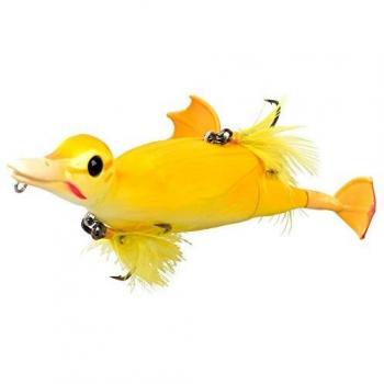 Cebo en forma de pato para pesca 3D Suicide Duck Wobbler de Savage Gear para pescar lucios y siluros, amarillo