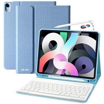 Funda Teclado iPad 10.9, Funda iPad 2020 con Ranura para Lápiz y Español