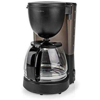Cafetera Eléctrica Nedis KACM150EBK 1.25L 10 Tazas con Función de Calentamiento - Negra
