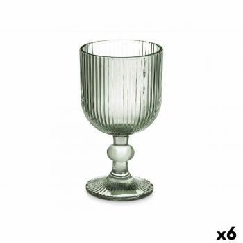 Copa de Vino Verde Vidrio 260 Ml (6 Unidades)