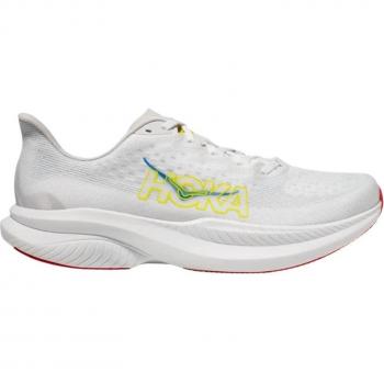 HOKA Men's Mach 6 Road Running Shoes, White/Nimbus Cloud, Size 9.5