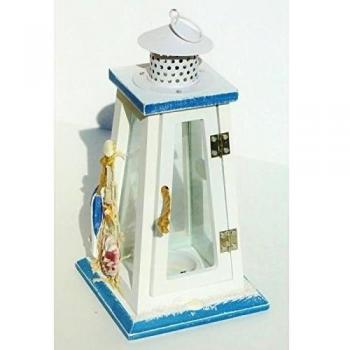 Farol para vela Decoration Marino filete conchas