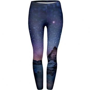 Señoras de la mujer Leggings completo longitud elástico medias pantalones no ver a través de fitness entrenamiento Yoga Running Hipster UK 8 10 12 multicolor STARRY talla única