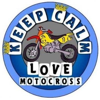 Keep Calm Love Motocross - Coche Pegatina / Car Sticker Sign Blue