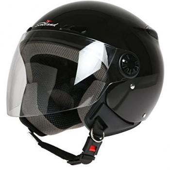 Scotland D/Jet - Casco con Visera Larga, Negro, 57