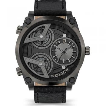 Police Pewja2117942 Men's Quartz Watch - Black Stainless Steel, Ø 50 mm