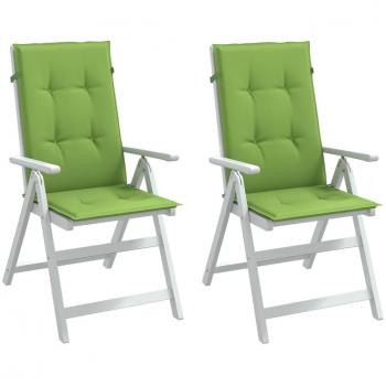 Cojines de silla respaldo alto 2 uds tela antracita melange, gris claro melange, gris oscuro melange y verde melange 120x50x4cm vidaXL