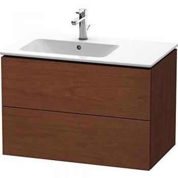 Mueble Bajo Lavabo Duravit L-Cube 82x48,1cm, 2 Cajones, Becken Izquierdo, Nogal Americano