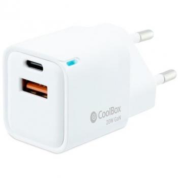 CoolBox Cargador USB 20W con tecnología GaN