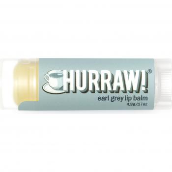 HURRAW! Bálsamo Labial Earl Grey 4,80 g - Bálsamo labial orgánico, sabor a Earl Grey, ingredientes naturales, vegano, sin gluten, hidratante y nutritivo para labios