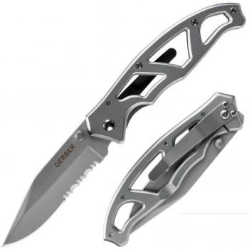 Gerber Paraframe I Stainless Steel Serrated Knife, 7.01 in Length, Model 22-48443N