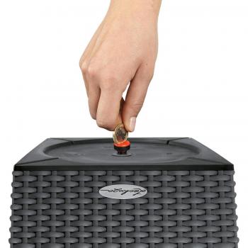 Maceta Lechuza Blanco Ø 40 cm, maceta de plástico de alta calidad, resistente a los rayos UV, sistema de autorriego integrado, diseño moderno y elegante, ideal para interiores y exteriores
