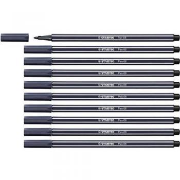 Rotulador STABILO Pen 68 - Caja con 10 unidades - Color gris de Payne